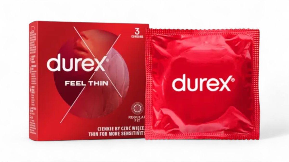Durex Feel Thin - élethű érzés óvszer (3db). Lifelike feeling condoms (3pcs)