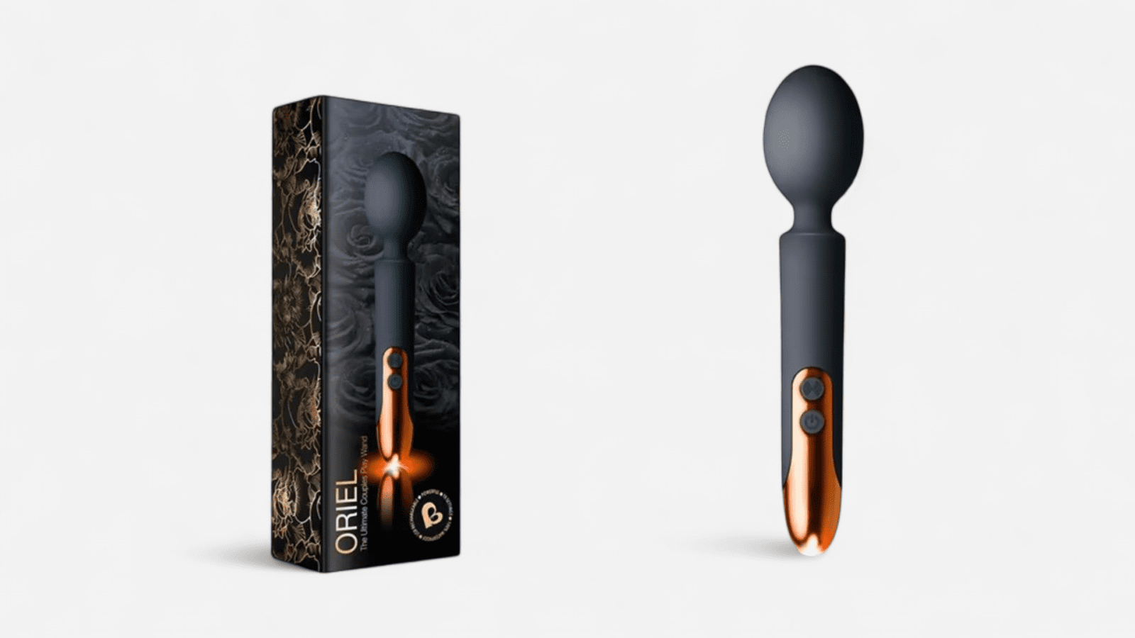 Oriel Rechargeable Wand - Black and Copper