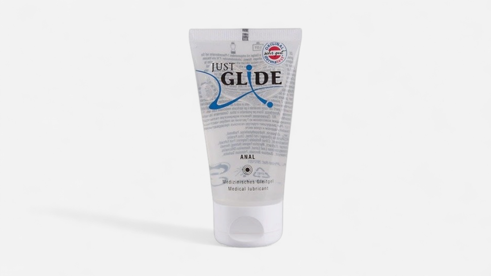 HU: Just Glide anál síkosító 50 ml vízbázisú síkosító diszkrét kiszerelésben EN: Just Glide anal lubricant 50 ml water-based lubricant in discreet size