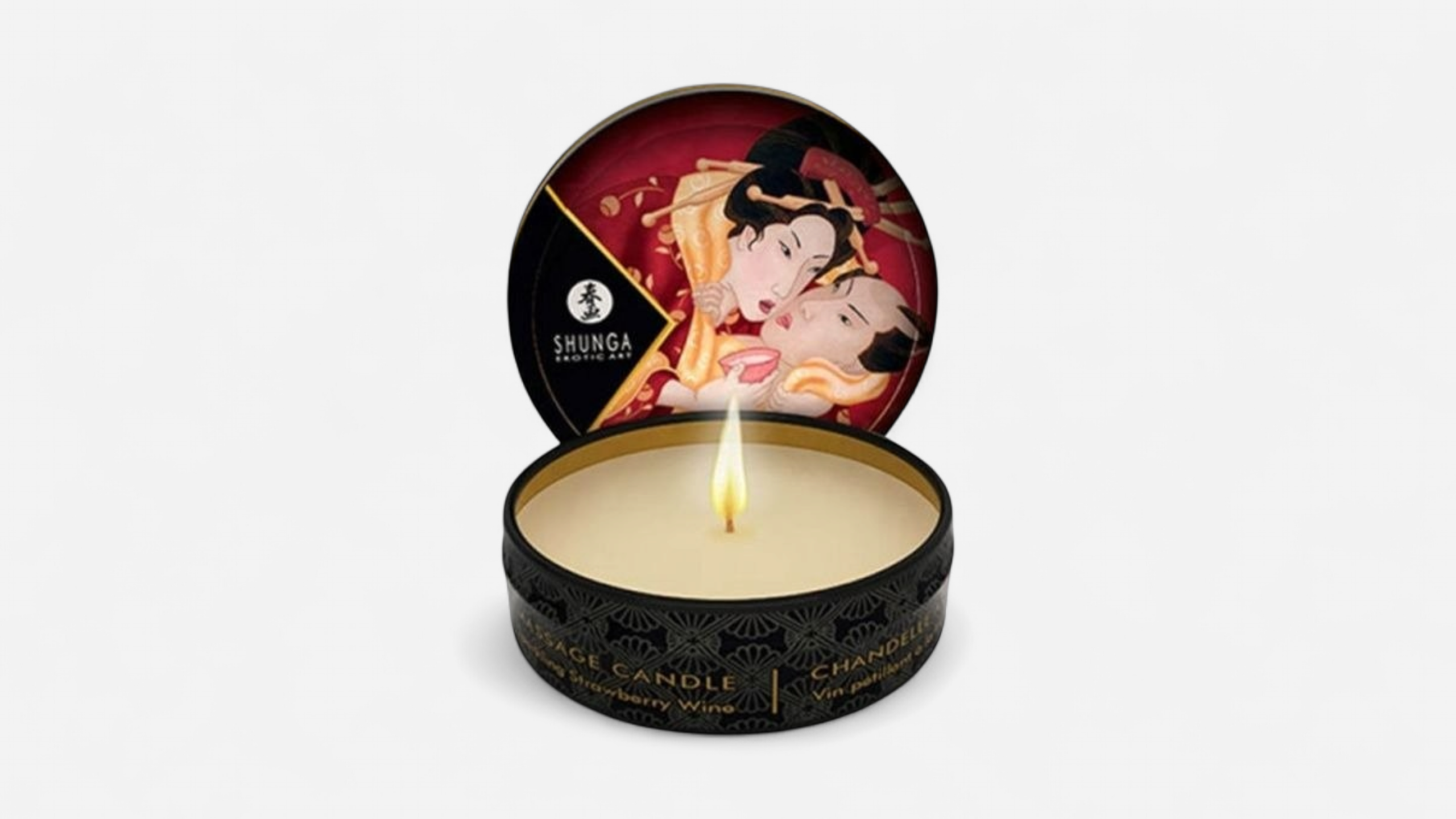 Mini Massage Candle 30ml/1oz Romance/Strawberry Spark