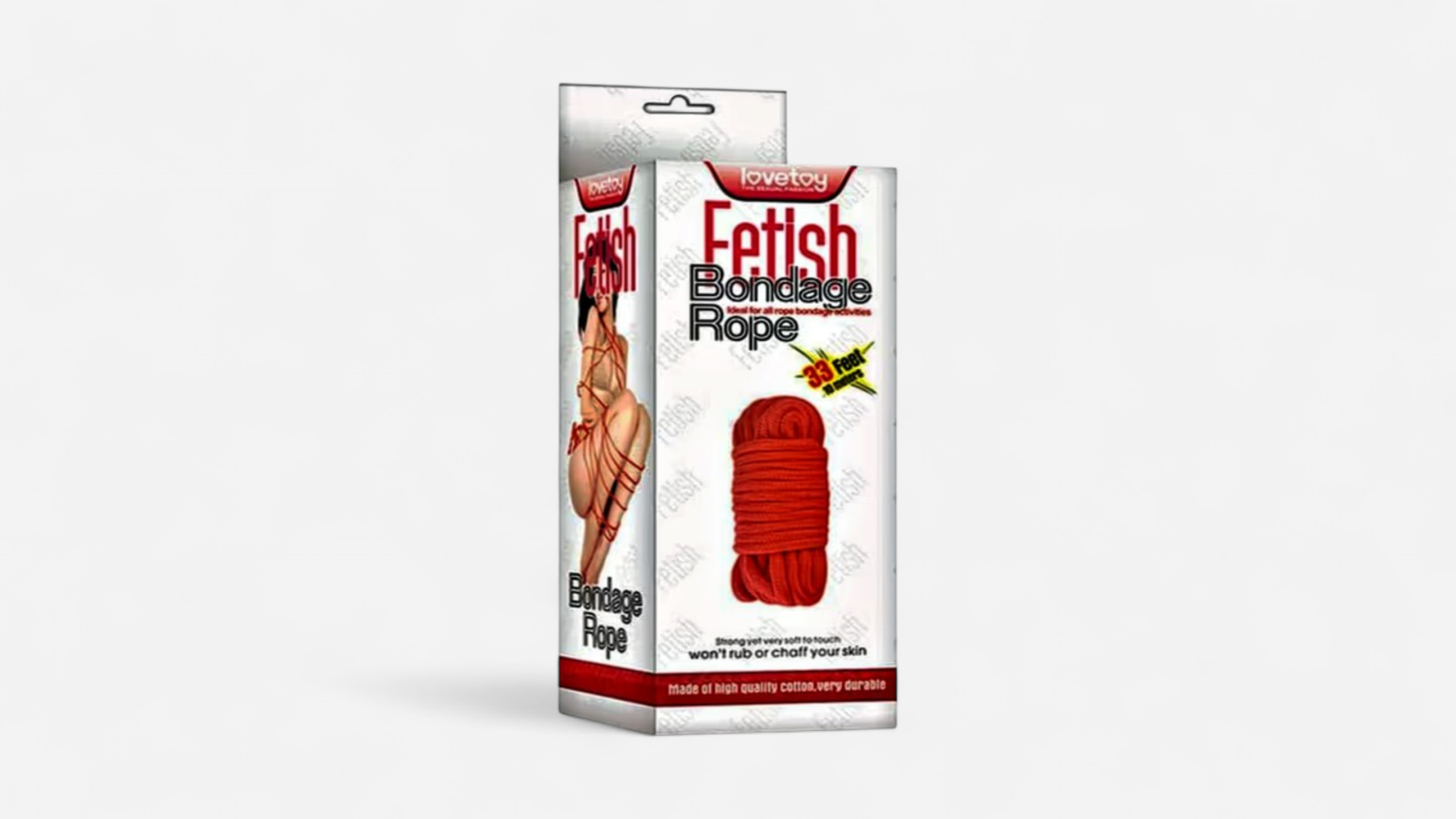 Fetish Bondage Rope –10m piros szenvedély, ami 8 mm-en keresztül mondja meg, ki az úr