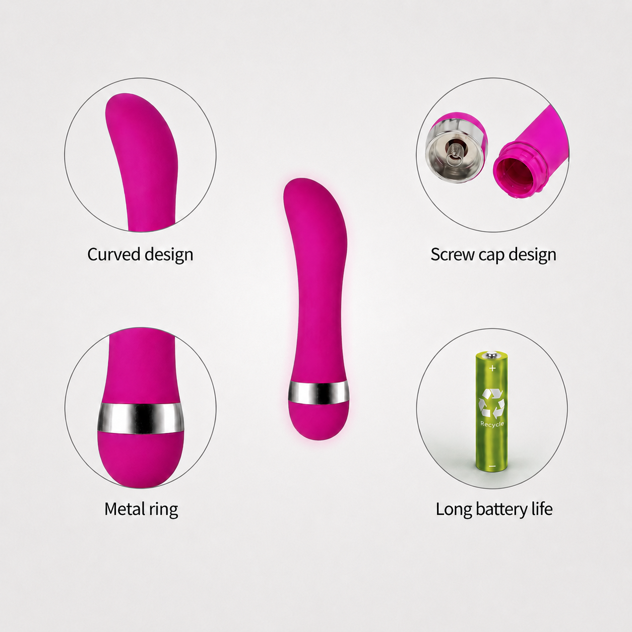 Mira Mini rózsaszin vibrátor – 3 kép