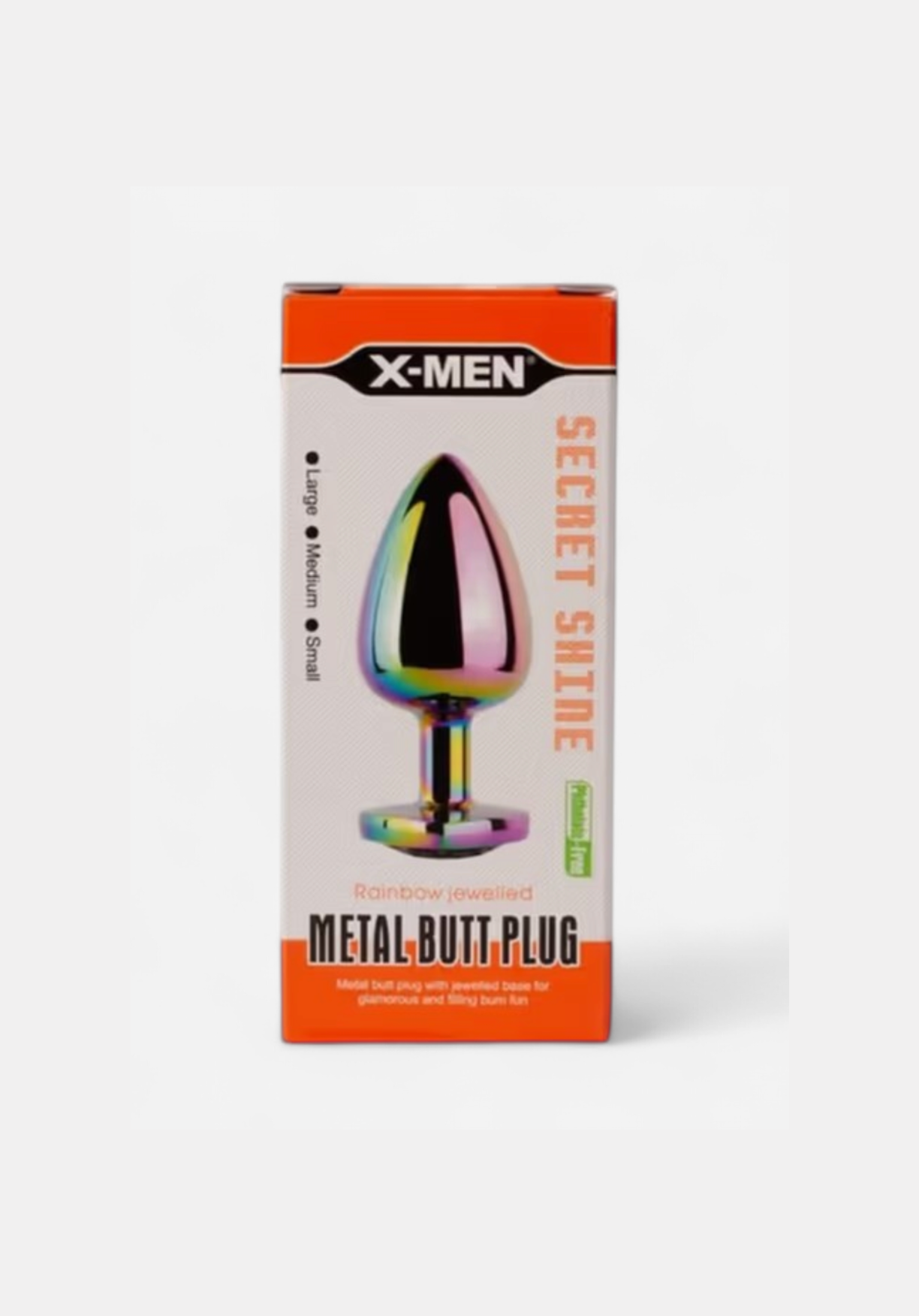 Secret Shine Metal Butt Plug L – A szivárványos behemót, ami színesen, fényesen és könyörtelenül tágít