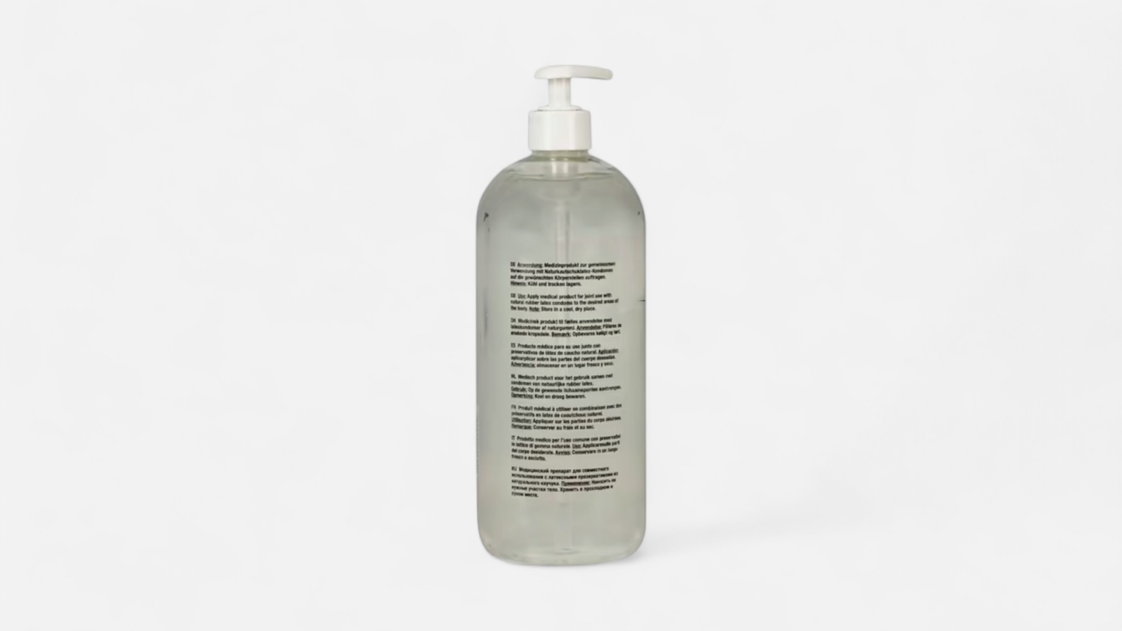 Just Glide Anal 1000 ml hátsó címke – összetevők és használati útmutató Just Glide Anal 1000 ml back label – ingredients and usage instructions