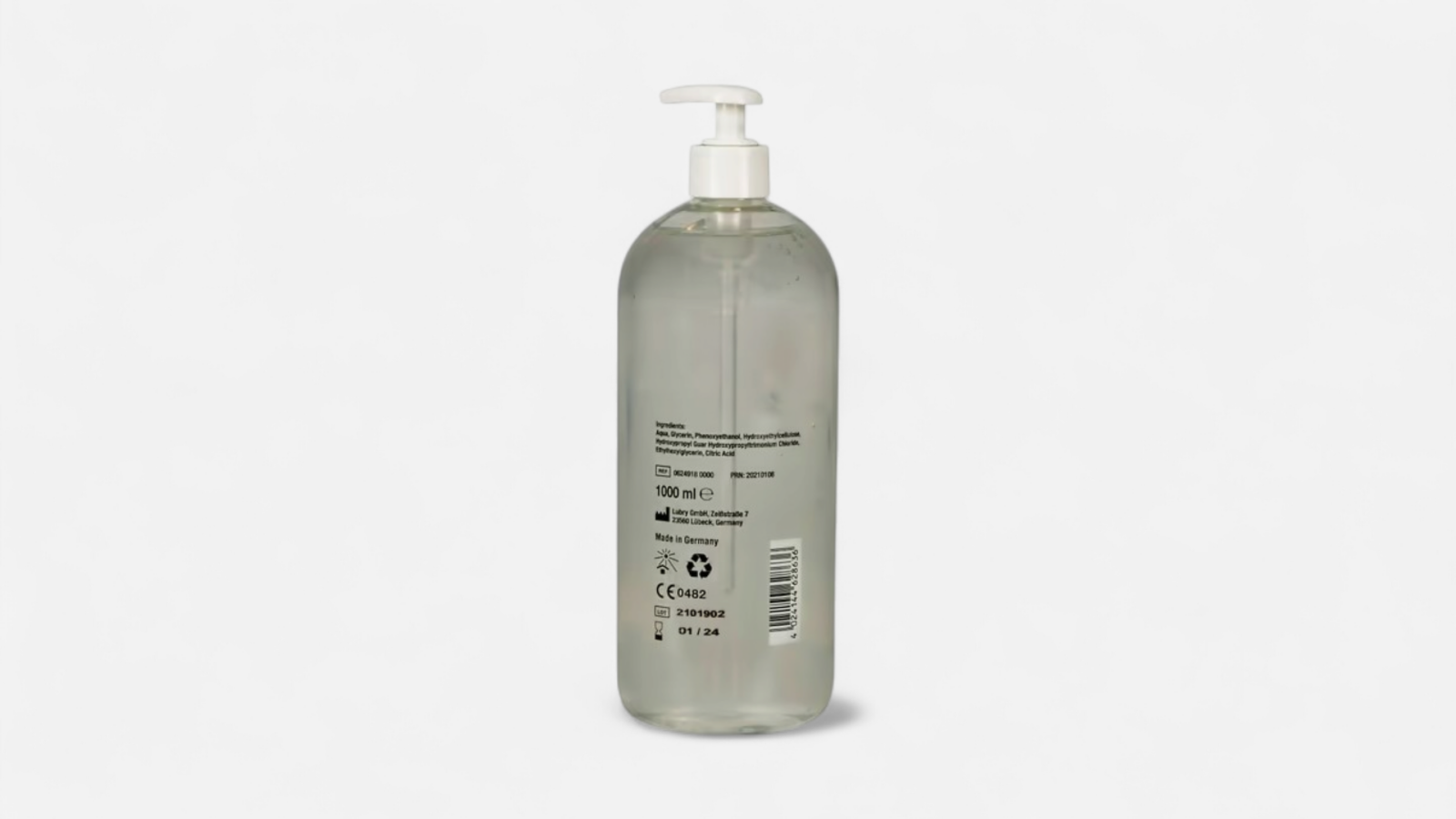 Just Glide Anal 1000 ml hátsó címke – összetevők és használati útmutató Just Glide Anal 1000 ml back label – ingredients and usage instructions