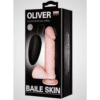 Oliver 1 9,5″ realisztikus, herés vibrátor távirányítóval – termékdoboz, Szexshop Belvaros Oliver 1 9.5″ realistic dildo vibrator with remote – product box, Szexshop Belvaros