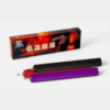 Fire Sticks alacsony hőmérsékletű viaszgyertya szett piros, lila és fekete gyertyákkal, érzéki BDSM játékokhoz. EN: Fire Sticks low temperature wax candle set with red, purple and black candles for sensual BDSM play.