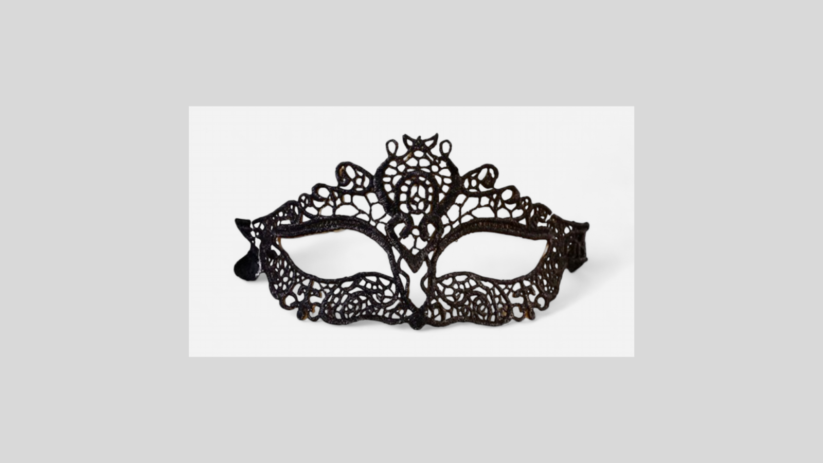 Fekete csipkés üreges maszk, szexi farsangi és cosplay kiegészítő nylon anyagból Black lace hollow masquerade mask, sexy cosplay and party accessory