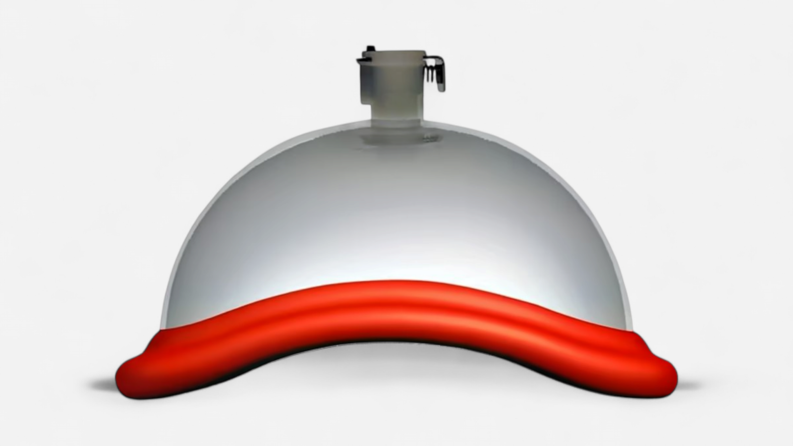 HU: Pump Fiction vaginapumpa átlátszó harang formájú feje piros szilikon peremmel és felső szeleppel EN: Pump Fiction vagina pump clear bell-shaped cup with red silicone rim and top valve