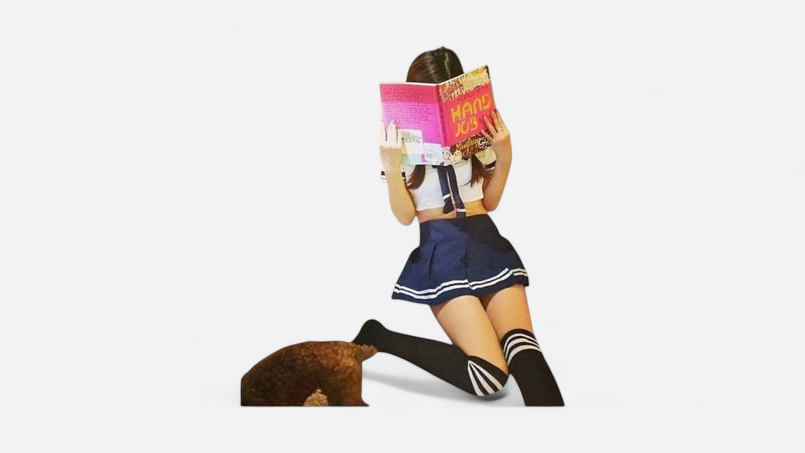 HU: Honor Roll Hoe erotikus iskoláslány jelmez szerepjátékhoz, sötétkék miniszoknyával, fehér toppal és térdzoknival EN: Honor Roll Hoe erotic schoolgirl costume for roleplay with navy mini skirt, white crop top and knee-high socks
