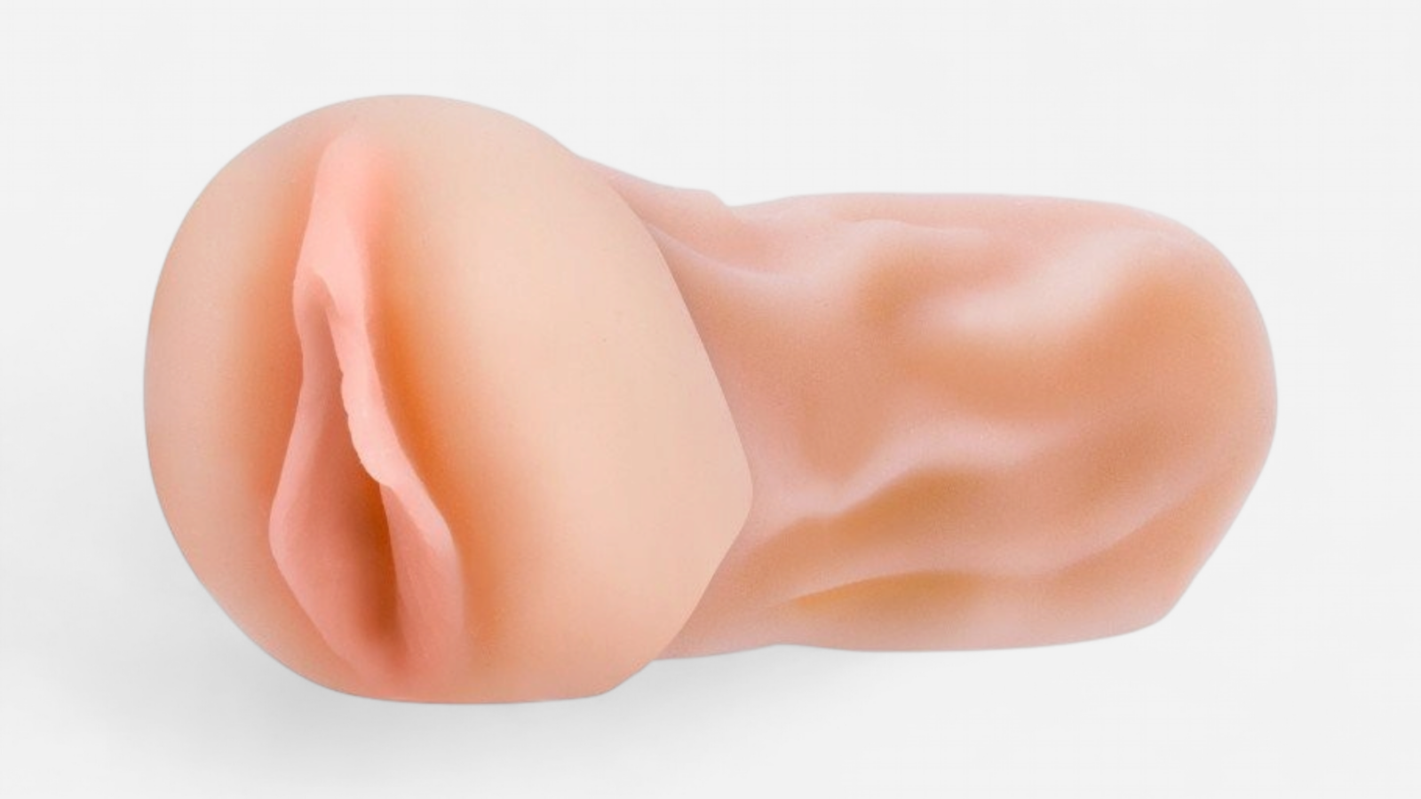HU: Easy Job Jenny testszínű távirányítós maszturbátor oldalnézetből, bőrszerű TPR kialakítással. EN: Easy Job Jenny flesh-colored remote-controlled masturbator shown from the side with skin-like TPR design.