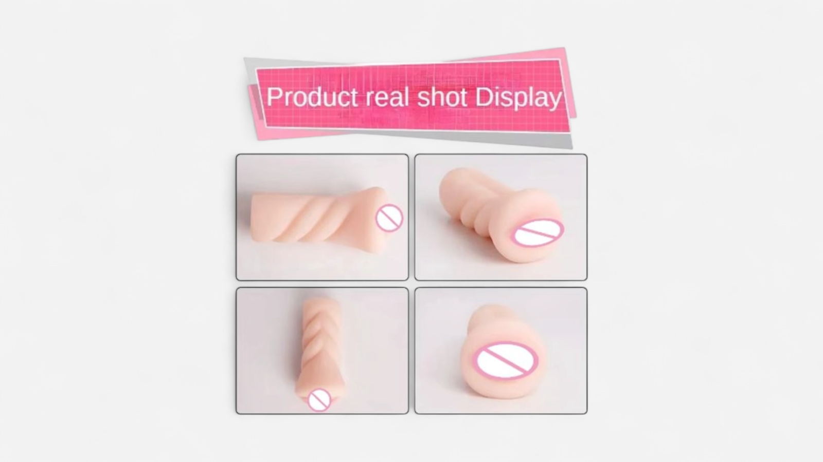 HU: Barbie Mouth kézi maszturbátor több nézetből bemutatva, puha TPE testtel és száj formájú kialakítással EN: Barbie Mouth manual masturbator shown from multiple angles with a soft TPE body and mouth-shaped design