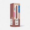 HU: SugarBoo Sugar Blush vibrátor elegáns, rézrózsaszín csomagolásban, fehér háttéren. EN: SugarBoo Sugar Blush vibrator in elegant coppery-pink packaging on a white background.