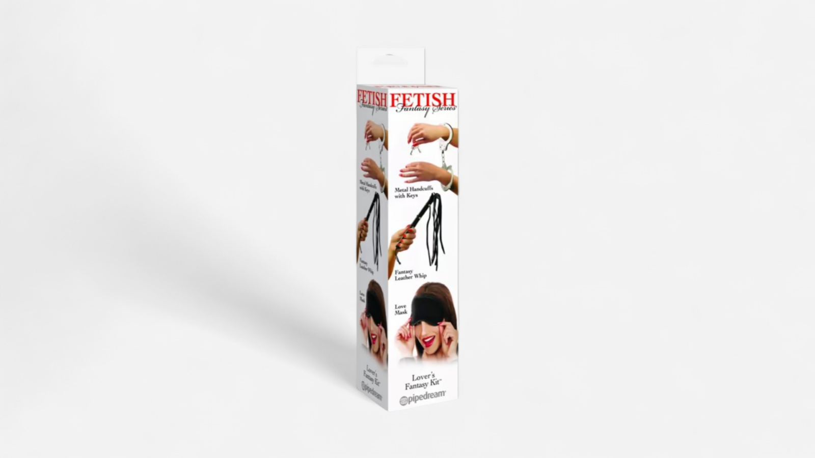 HU: Pipedream Fetish Fantasy Lover’s Fantasy Kit BDSM szett eredeti csomagolásban bilincsel, szemmaszkkal és korbáccsal EN: Pipedream Fetish Fantasy Lover’s Fantasy Kit BDSM set in original packaging with handcuffs, blindfold and flogger