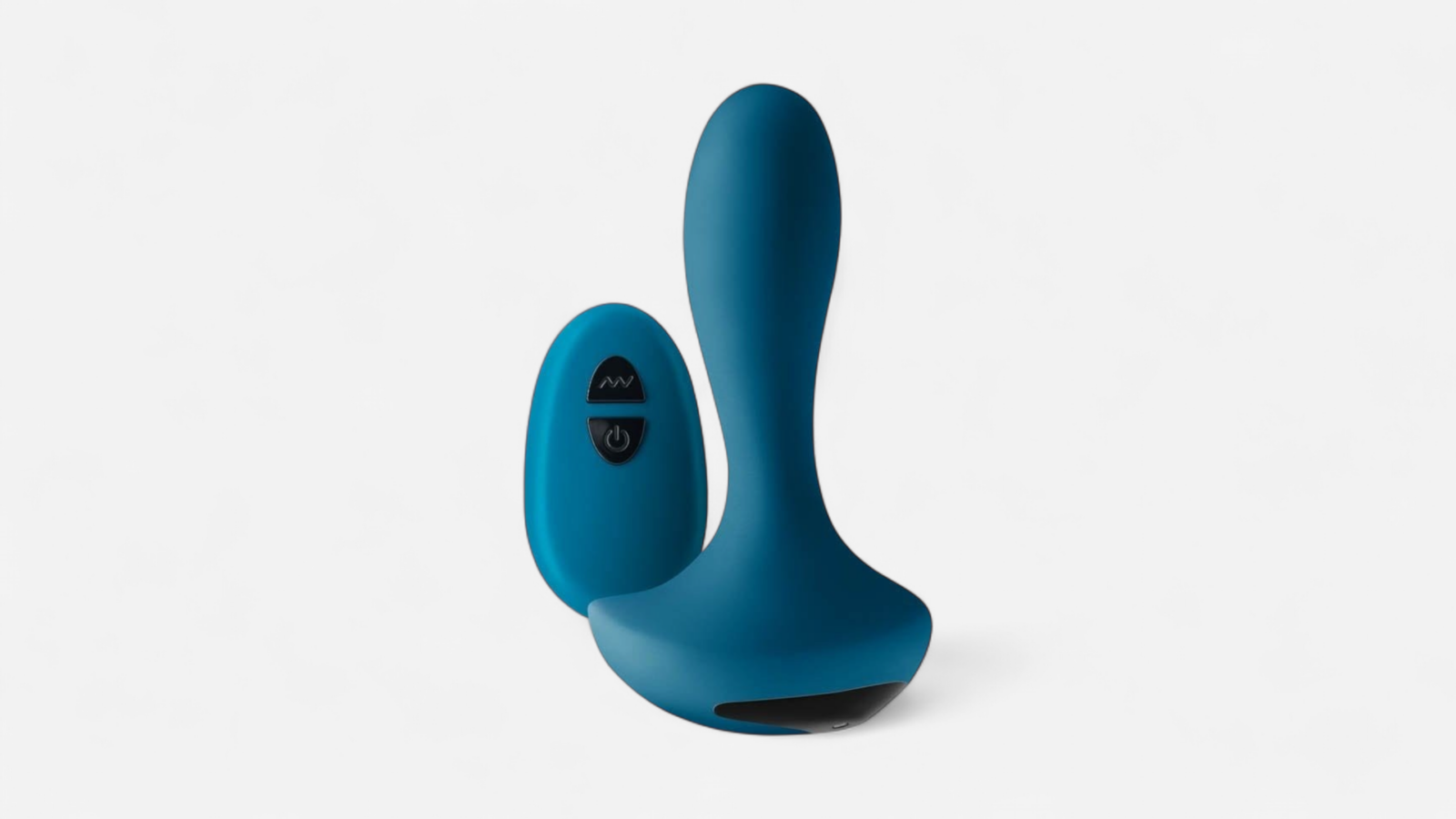 HU: Thor melegítős prosztatamasszírozó pávakék színben, különálló távirányítóval EN: Thor heated prostate massager in teal with separate remote control