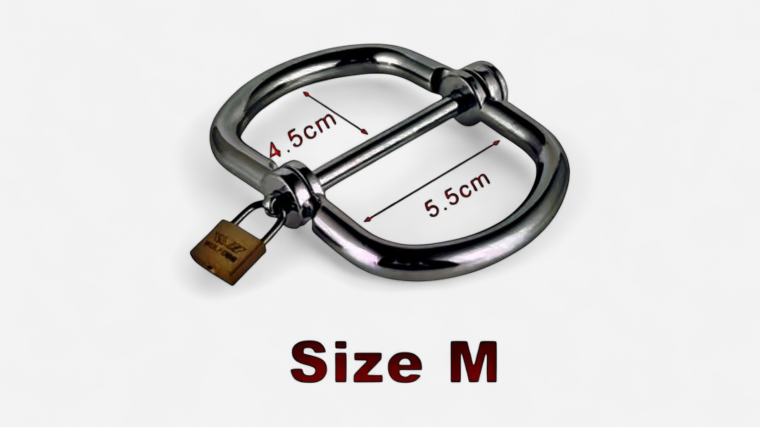 HU: PowerLock M fĂ©m bilincs 4,5 Ă 5,5 cm belsĆ mĂ©rettel Ă©s sĂĄrga lakattal EN: PowerLock M metal cuff with 4.5 Ă 5.5 cm inner size and yellow padlock