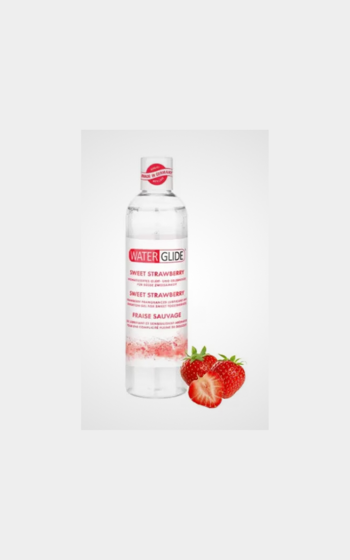 HU: Waterglide Édes Eper 300 ml síkosító friss eprekkel, eperízű és illatú változat. EN: Waterglide Sweet Strawberry 300 ml lubricant with fresh strawberries, strawberry-flavored and scented version.