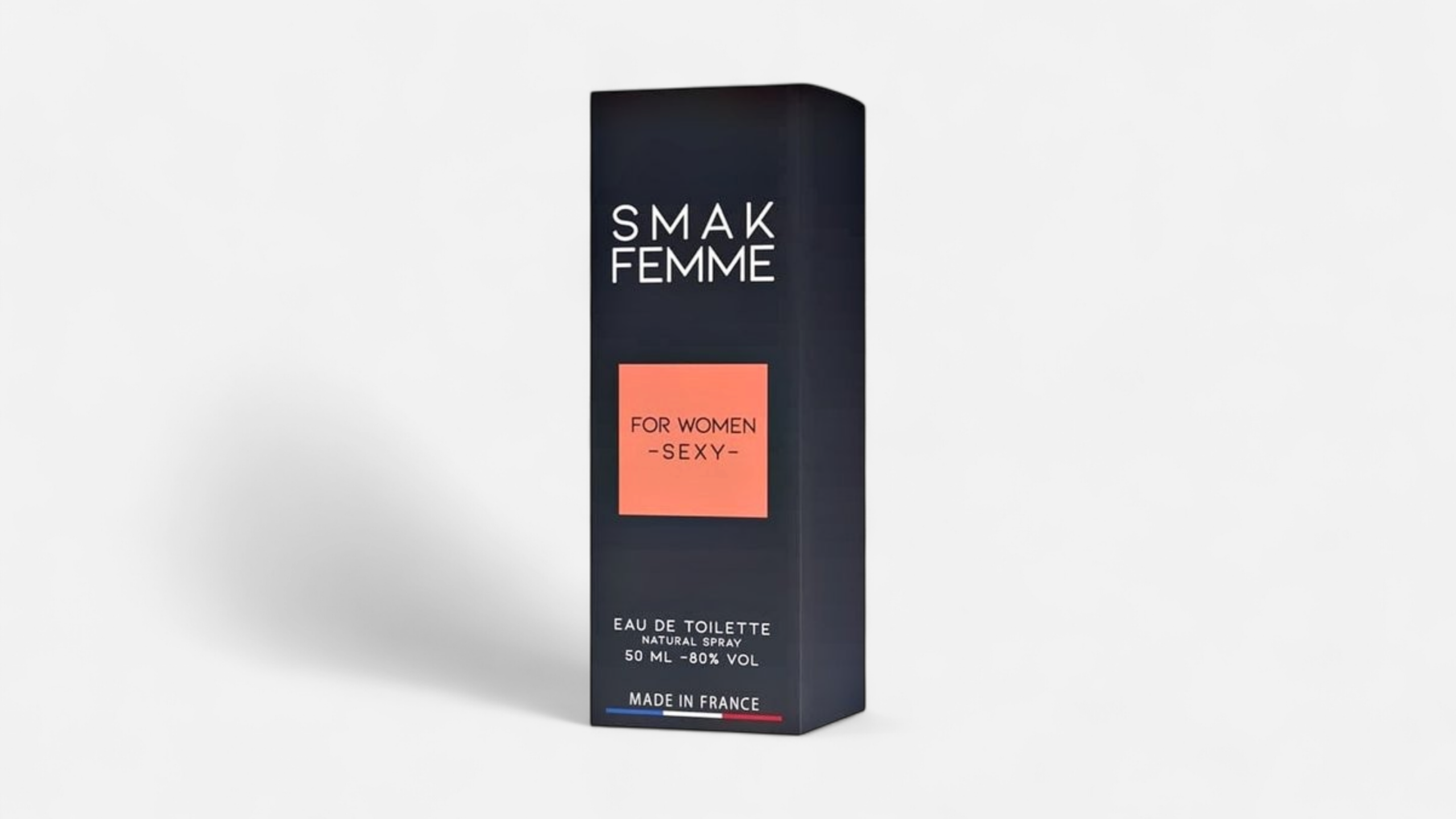 HU: RUF Smak Femme 50 ml nĆi feromonos parfĂŒm fekete dĂszdobozban EN: RUF Smak Femme 50 ml womenâs pheromone perfume in black box