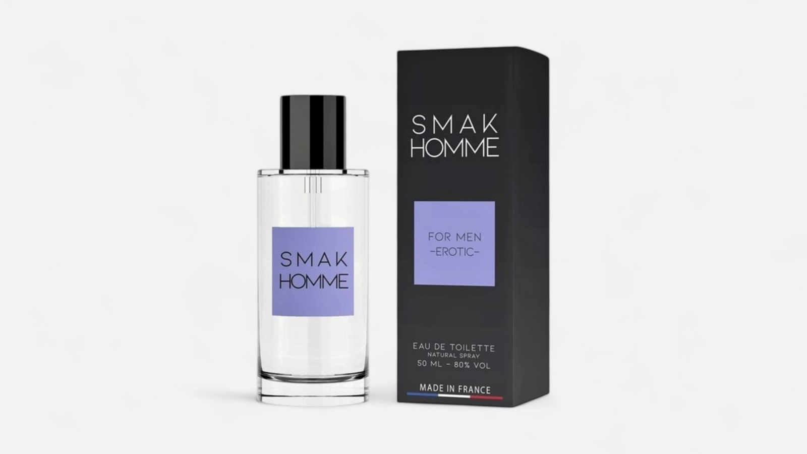 HU: RUF Smak Homme férfi feromonos parfüm 50 ml üveggel és dobozzal EN: RUF Smak Homme men’s pheromone perfume 50 ml with bottle and box