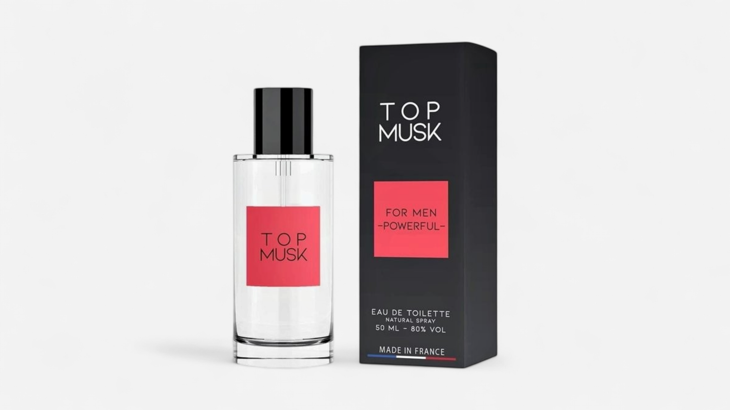 HU: RUF Top Musk fĂ©rfi feromonos parfĂŒm 50 ml ĂŒveggel Ă©s dobozzal EN: RUF Top Musk menâs pheromone perfume 50 ml with bottle and box