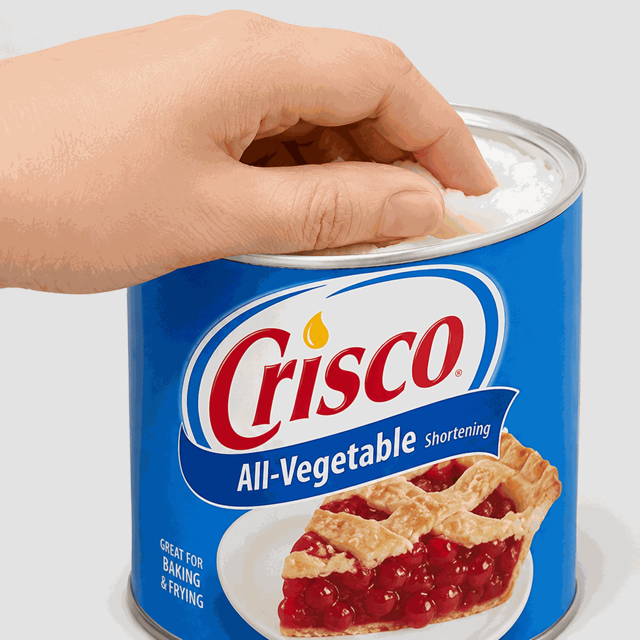 HU: Crisco fistinghez – kéz a Crisco All-Vegetable Shortening dobozában, animált GIF EN: Crisco for fisting – hand dipping into a Crisco All-Vegetable Shortening can, animated GIF