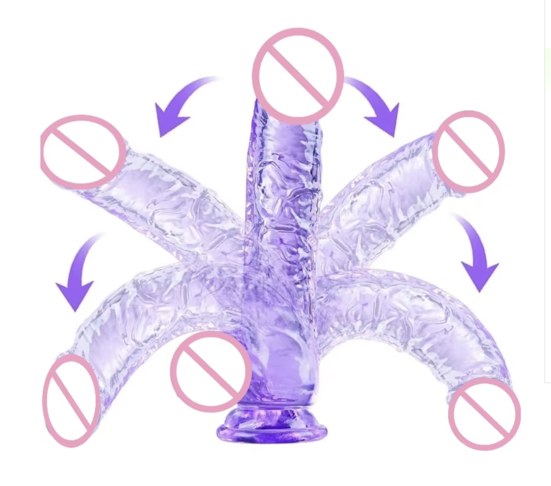 HU: Lila Lajos hajlĂ©kony lila dildo több irĂĄnyba meghajlĂtva, tapadĂłkorongos talppal Ă©s rugalmas kialakĂtĂĄssal. EN: Lila Lajos flexible purple dildo bent in several directions, showing its suction cup base and pliable design.