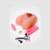 HU: Dupla Mártás realisztikus maszturbátor kivehető vibrációs tojással, vezetékes vezérlővel és fülhallgatóval EN: Dupla Mártás realistic masturbator with removable vibrating egg, wired controller and earphone