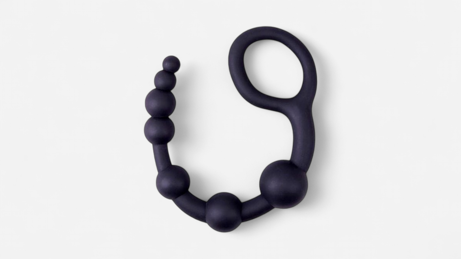 HU: 40 cm-es anál golyósor hét különböző méretű golyóval. Elõl nézetben. EN: 40 cm anal beads with seven different-sized beads. In an upright position.